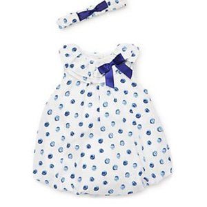 🆕 Little Me One-Piece Bubble Dress & Headband Set